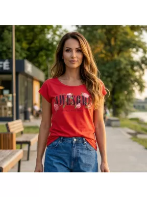 Női póló KIXMI LEA PIROS