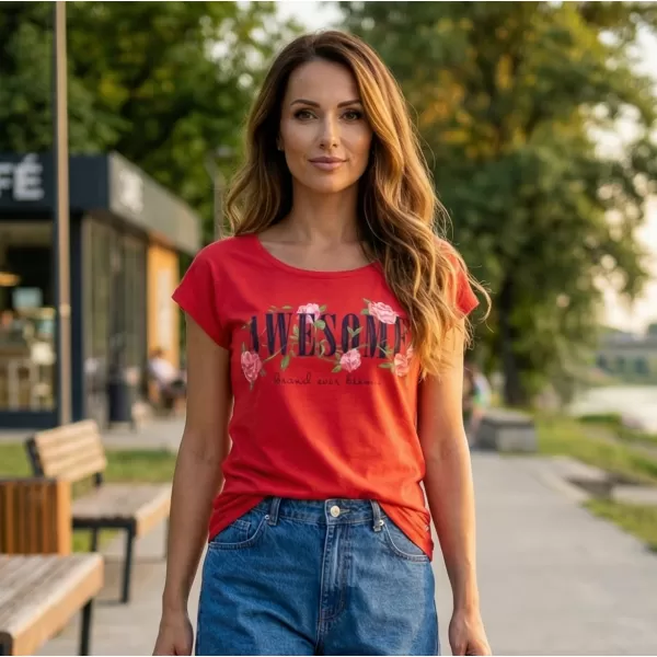  Női póló KIXMI LEA PIROS 