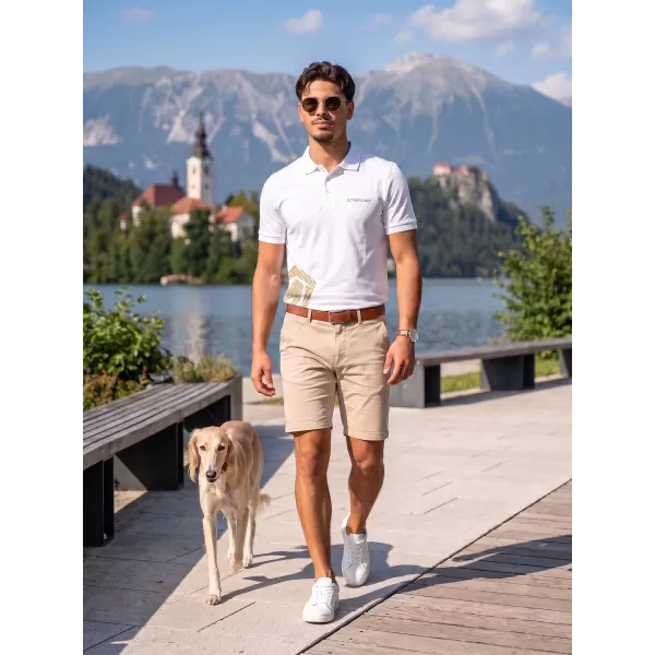  Férfi póló gallérral ALTISPORT ALM013203 FEHÉR 