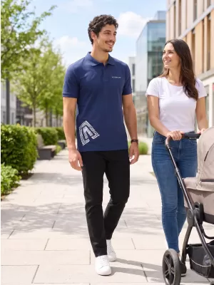 Férfi póló gallérral ALTISPORT ALM013203 ÉJKÉK