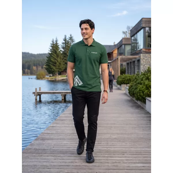  Férfi póló gallérral ALTISPORT ALM013203 ÜVEG ZÖLD 