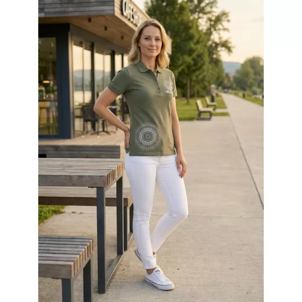  Női póló gallérral ALTISPORT ALW024210 KHAKI 