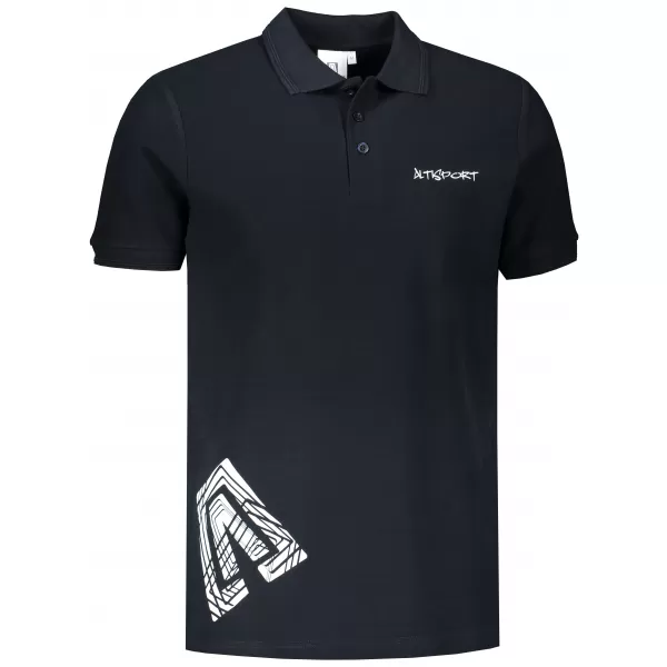  Férfi póló gallérral ALTISPORT ALM013203 SÖTÉTKÉK 