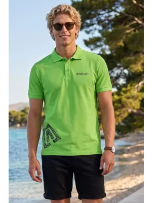 Férfi póló gallérral ALTISPORT ALM013203 ALMA ZÖLD