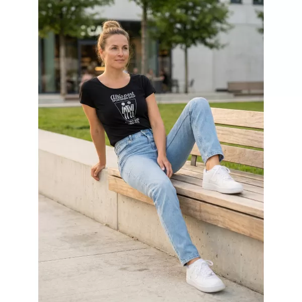  Női póló ALTISPORT ALW049122 FEKETE ÉS EZÜST 