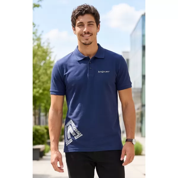  Férfi póló gallérral ALTISPORT ALM013203 ÉJKÉK 