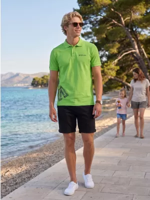Férfi póló gallérral ALTISPORT ALM013203 ALMA ZÖLD