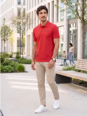 Férfi póló gallérral ALTISPORT ALM013203 PIROS
