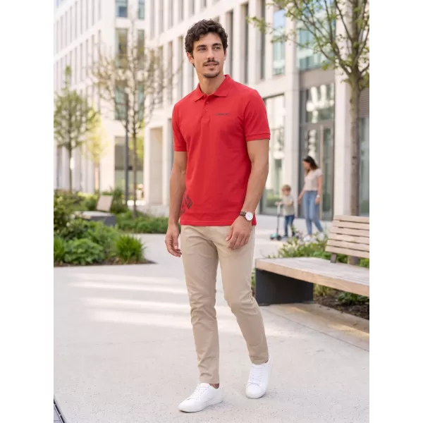  Férfi póló gallérral ALTISPORT ALM013203 PIROS 
