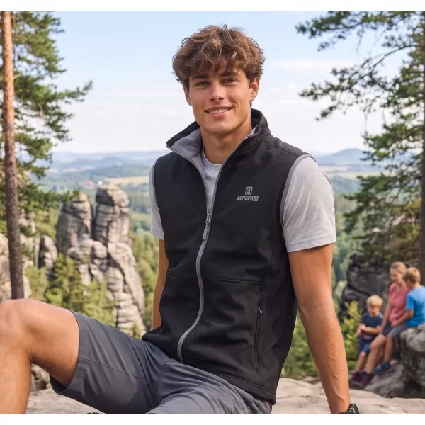  Férfi softshell mellény ALTISPORT ALM006517 FEKETE 