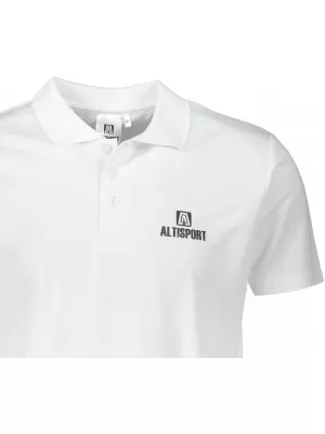 Férfi funkcionális póló gallérral ALTISPORT ALM006217 FEHÉR