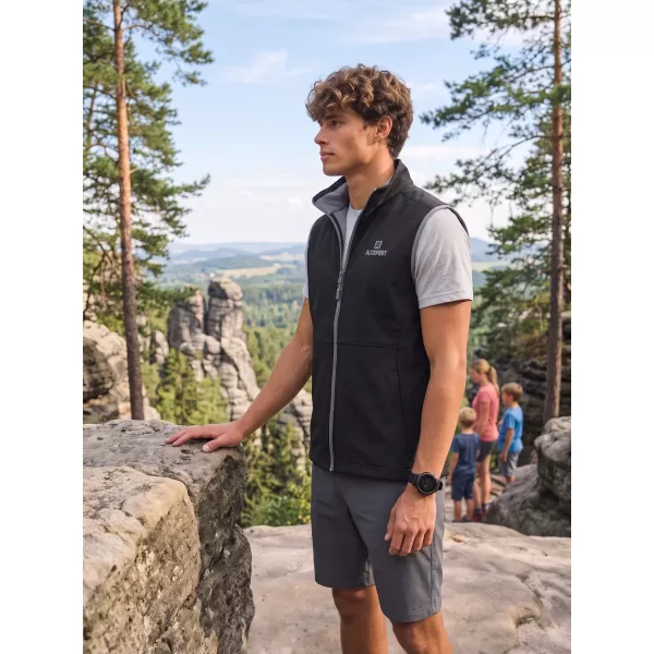  Férfi softshell mellény ALTISPORT ALM006517 FEKETE 
