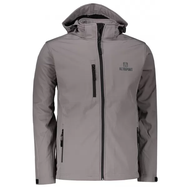  Férfi softshell kabát ALTISPORT ALM006522 ACÉLSZÜRKE 