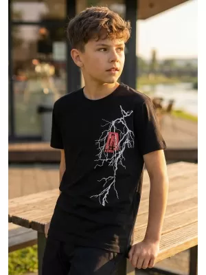 Gyermek póló ALTISPORT ALK027138 FEKETE