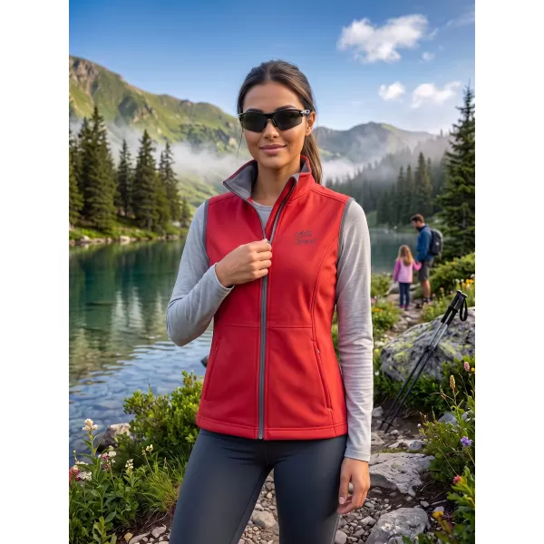  Női softshell mellény ALTISPORT ALW056516 PIROS 