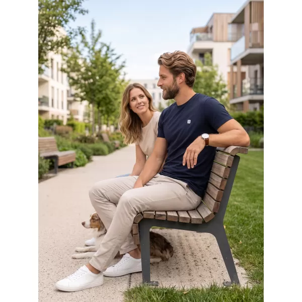  Pánské premium triko ALTISPORT CARRYOVER ALM065153 NÁMOŘNÍ MODRÁ 