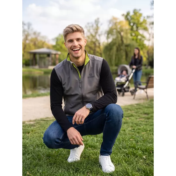  Férfi softshell mellény ALTISPORT ALM006517 ACÉLSZÜRKE 