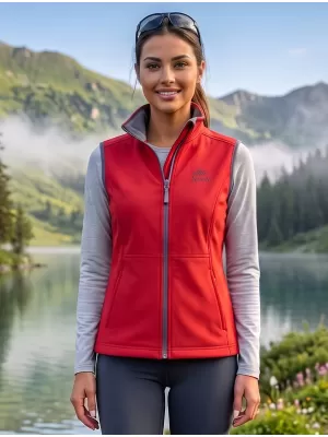 Női softshell mellény ALTISPORT ALW056516 PIROS