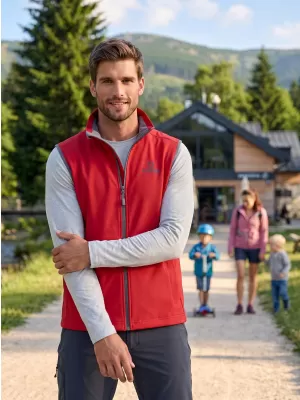 Férfi softshell mellény ALTISPORT ALM006517 PIROS