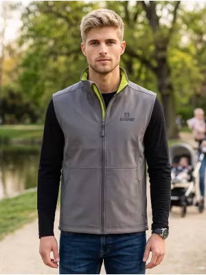Férfi softshell mellény ALTISPORT ALM006517 ACÉLSZÜRKE