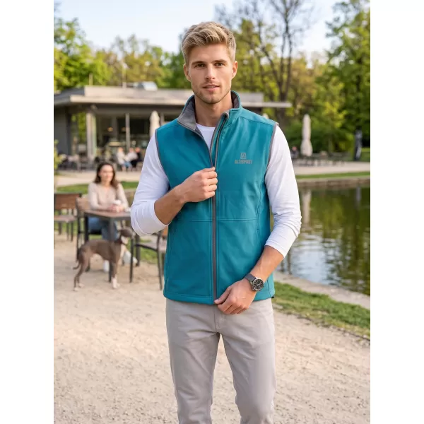  Férfi softshell mellény ALTISPORT ALM006517 SÖTÉT TÜRKIZ 