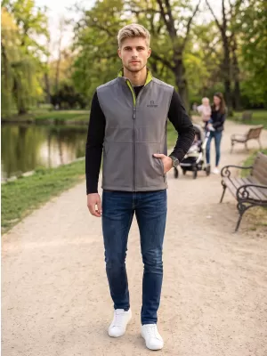 Férfi softshell mellény ALTISPORT ALM006517 ACÉLSZÜRKE