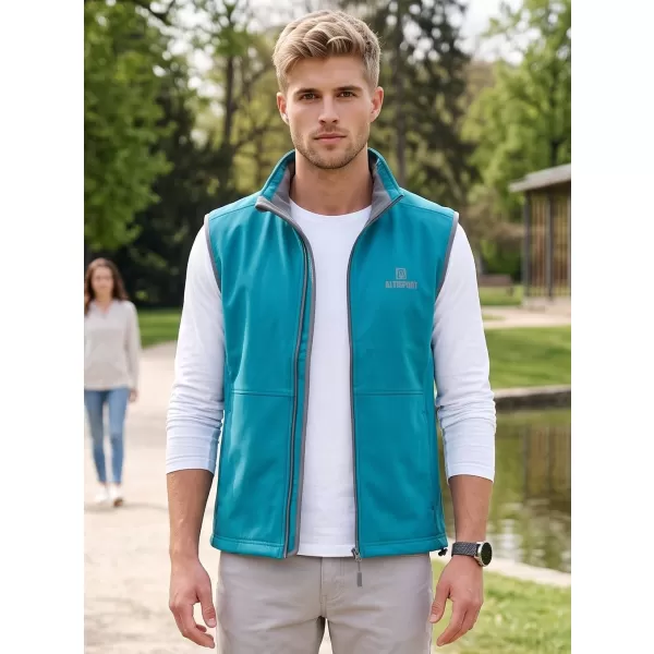  Férfi softshell mellény ALTISPORT ALM006517 SÖTÉT TÜRKIZ 