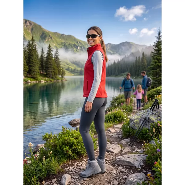 Női softshell mellény ALTISPORT ALW056516 PIROS 