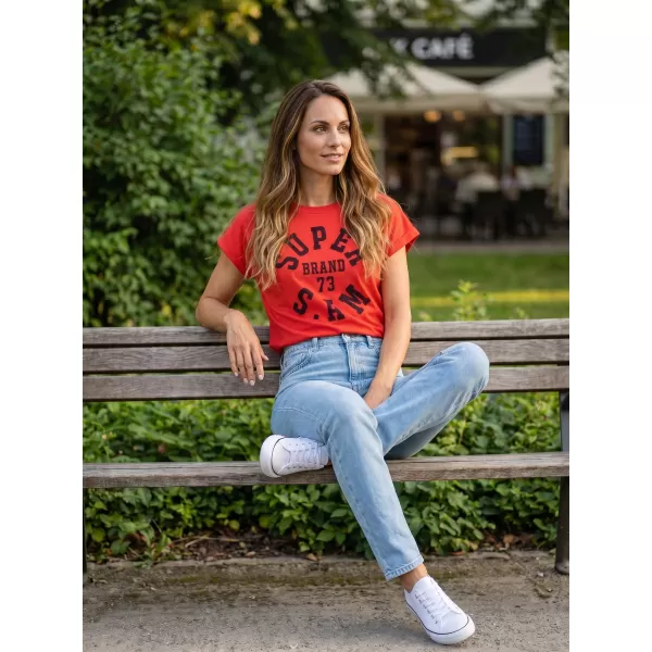  Rövid ujjú női póló SAM 73 ROBYN WT 814 PIROS 