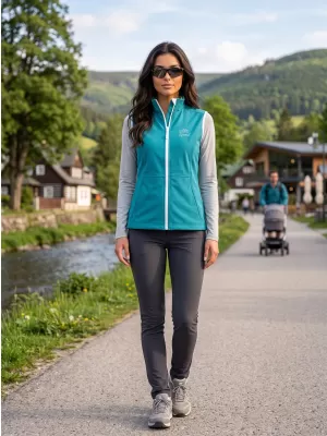 Női softshell mellény ALTISPORT ALW056516 SÖTÉT TÜRKIZ