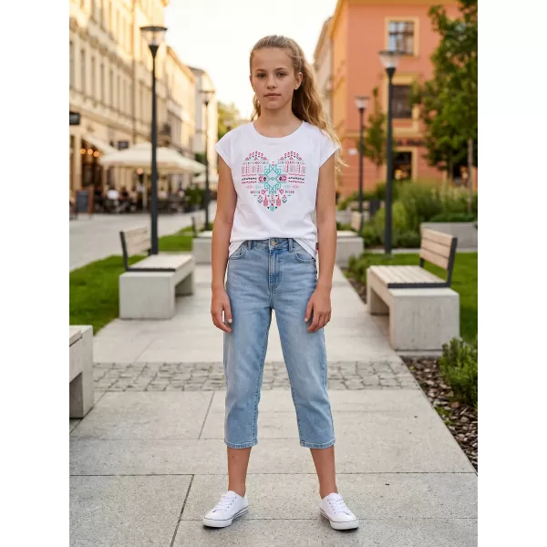  Lány t -póló rövid ujjú SAM 73 FREYA GT 550 FEHÉR 
