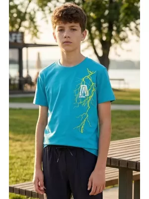 Gyermek póló ALTISPORT ALK027138 TÜRKIZ