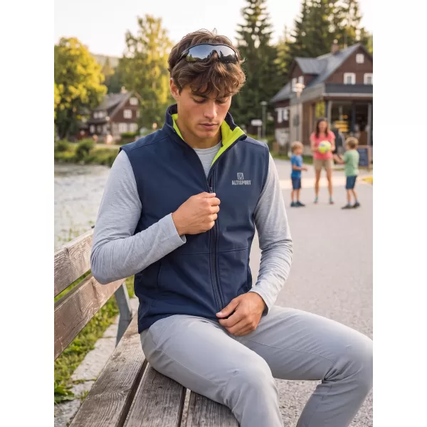  Férfi softshell mellény ALTISPORT ALM006517 SÖTÉTKÉK 