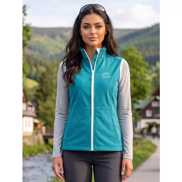  Női softshell mellény ALTISPORT ALW056516 SÖTÉT TÜRKIZ 