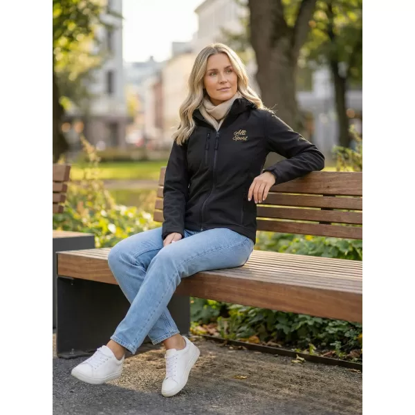  Női softshell kabát ALTISPORT ALW056521 FEKETE 