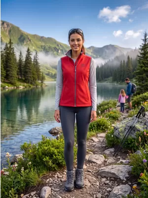 Női softshell mellény ALTISPORT ALW056516 PIROS