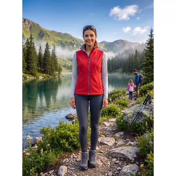  Női softshell mellény ALTISPORT ALW056516 PIROS 
