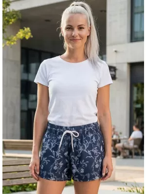 Női rövidnadrág ALTISPORT BARBA LPAT512 SÖTÉTKÉK