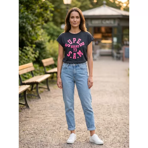  Női T -póló rövid ujjú SAM 73 ROBYN WT 814 FEKETE 