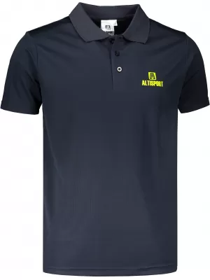 Férfi funkcionális póló gallérral ALTISPORT ALM006217 SÖTÉTKÉK