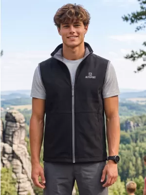 Férfi softshell mellény ALTISPORT ALM006517 FEKETE