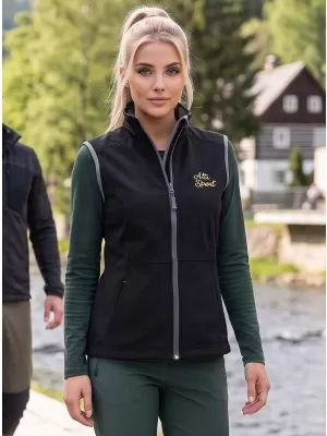 Női softshell mellény ALTISPORT ALW056516 FEKETE