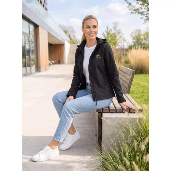  Női softshell kabát ALTISPORT ALW056521 FEKETE 