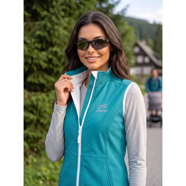  Női softshell mellény ALTISPORT ALW056516 SÖTÉT TÜRKIZ 