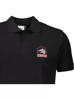 Férfi póló gallérral ALTISPORT ALM071203 FEKETE ÉS PIROS