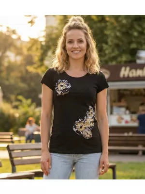 Dámské triko ALTISPORT CARRYOVER ALW016122 ČERNOZLATÁ