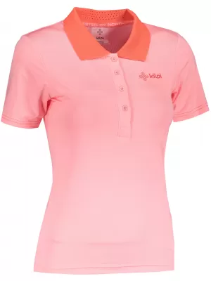 Funkcionális női póló KILPI COLLAR-W PL0113KI VILÁGOS RÓZSASZÍN
