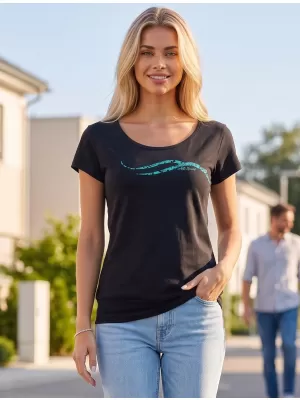 Dámské triko ALTISPORT CARRYOVER ALW001120 ČERNOMODRÁ