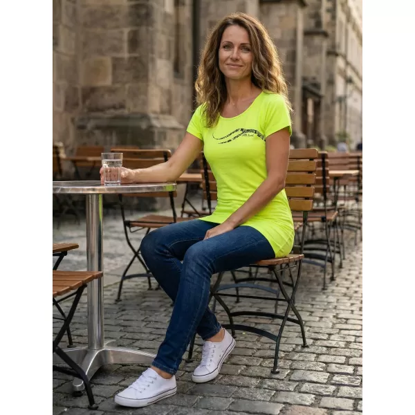  Dámské prodloužené triko ALTISPORT CARRYOVER ALW001123 LIMETKOVÁ 