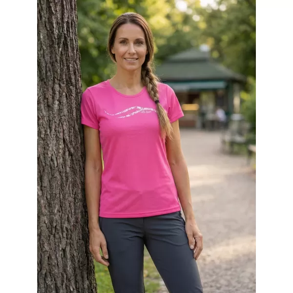  Dámské funkční triko ALTISPORT CARRYOVER ALW001140 NEON PINK 